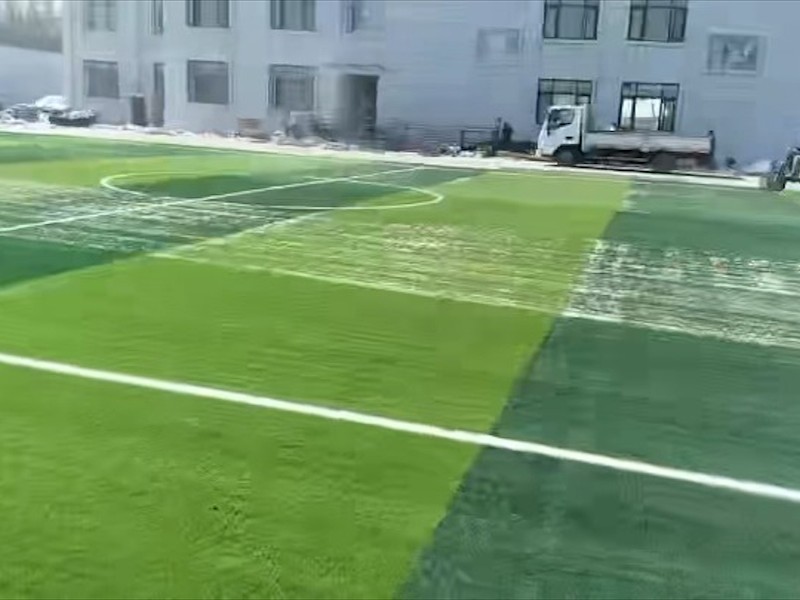 足球场草坪铺设效果