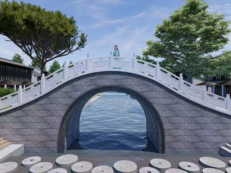 石栏杆安装效果