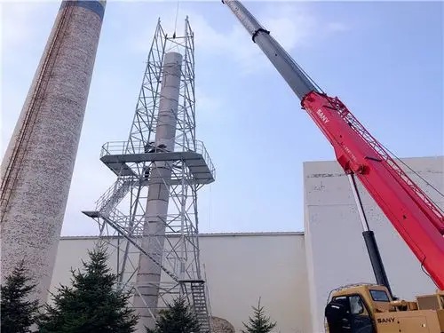 烟台市芝罘区烟筒塔维护保养：锅炉烟囱塔架定期检修技巧
