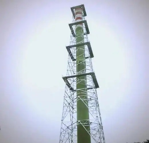聊城市临清市排气塔施工案例：废气排放钢塔安装现场实录