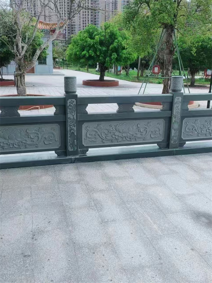 宝鸡市凤翔区桥栏杆石雕案例，河道桥梁石栏杆安装工程